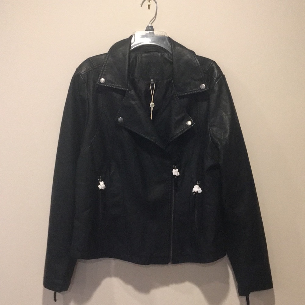 Max Studio Faux Leather Jacket